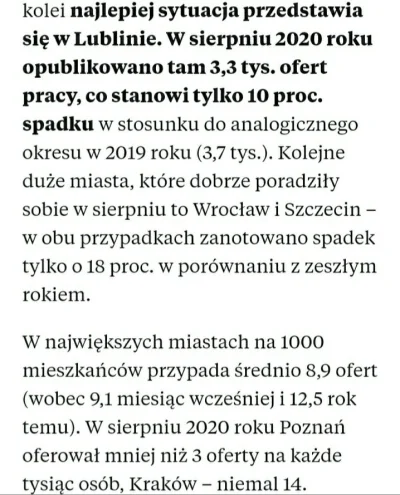 Tobiass - Lublin miasto które najlepiej radzi sobie z kryzysem. Poznań najgorzej 
Poz...