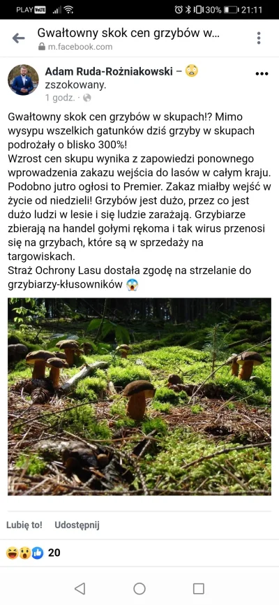 bolorollo - #grzyby #las #chybaheheszki

Gwałtowny skok cen grzybów. Nawet 300%!