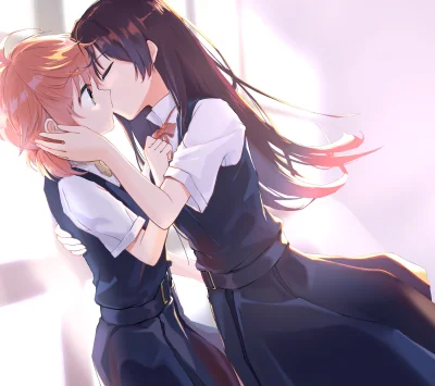 l.....f - #randomanimeshit #yagatekimininaru #yuukoito #toukonanami #schoolgirl #yuri...