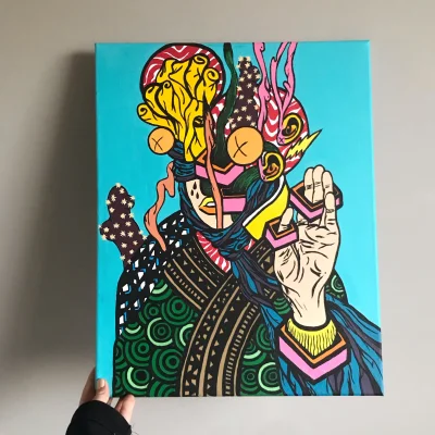 Jogu - Nowy obraz na płótnie w moim wykonaniu 

„Queen on acid” 40x50 cm 

Wszelka kr...