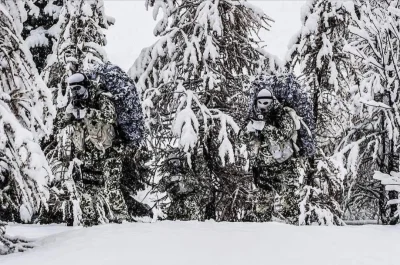 cheeseandonion - Francuscy żołnierze sił specjalnych w trakcie zimowego treningu 

#k...