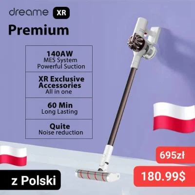 sebekss - Tylko 180.99$ (695zł) za odkurzacz pionowy Dreame XR Premium z Polski ❗
Bu...