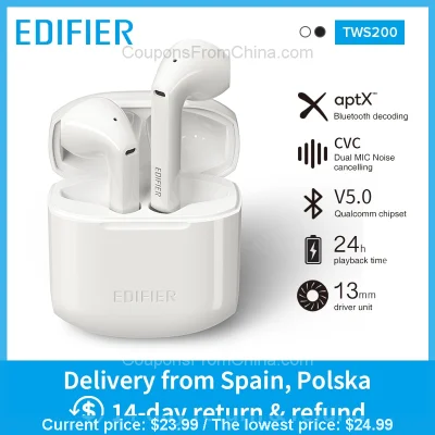 n____S - EDIFIER TWS200 TWS aptX Earbuds - Aliexpress 
Cena: $23.99 (91,91 zł) / Naj...