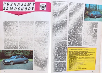 Hektar4 - Dziś zapraszam na artykuł Poznajemy samochody a w nim Lancia Thema z 1984 r...