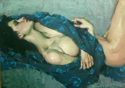 panidoktorodarszeniku - Malcolm T. Liepke
Wrapped in Sage, 2014, olej na płótnie, 22...