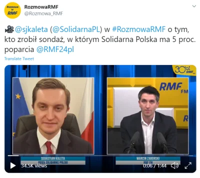 R187 - Sebastian Kaleta z Solidarnej Polski mówi, że jego ugrupowanie ma w sondażach ...