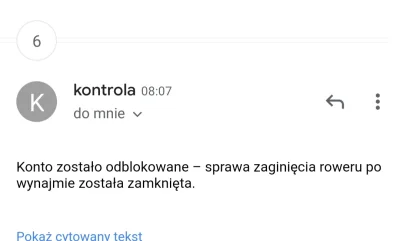 zalogowany_jako - Taki pro tip dla użytkowników rowerów miejskich. 
Jeżeli rower znik...