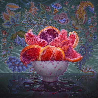 Hoverion - Eric Wert 
Blood Oranges, 2015, olej na panelu
#malarstwo #sztuka #obraz...