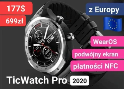 sebekss - Tylko 177$ (699zł) za smartwatch TicWatch Pro 2020 z Polski❗
➡️Z płatności...