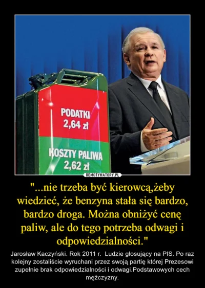 pienick - @Gorbo2004: bardziej chodziło mi o to, że na cenę litra paliwa wpływają; po...