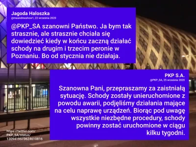CzasNaPoznan - Czekacie, aż schody ruchome na dworcu Poznań Główny będą naprawione? (...