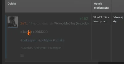 ZeT_ - Nie dziwię się, że wykop traci tyle użytkowników skoro potrafią usunąć post ty...