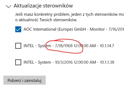 MrAndy - Nie wiem czy instalować tę pierwszą aktualizacje od Intela - trochę stara ( ...