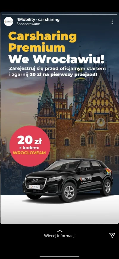 witam12 - 4mobility wjeżdża do Wrocławia

#4mobility #carsharing #wroclaw
