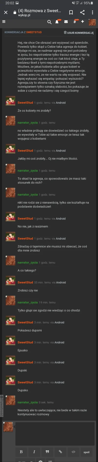 narrator_zycia - @Kowixx @Doomino: prosze, to jest poważna rozmowa według tego czlowi...