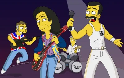 Wykopaliskasz - Freddie Mercury w The Simpsons wyglądał inaczej.