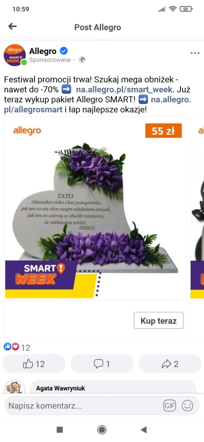 v.....q - Na Smart Week Allegro promocja na nagrobek, Ci to jadą na pełnej!
#allegro...