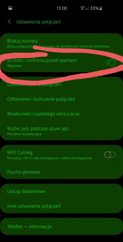 Vitass - @XpedobearX: ustawienia połączeń w aplikacji telefon