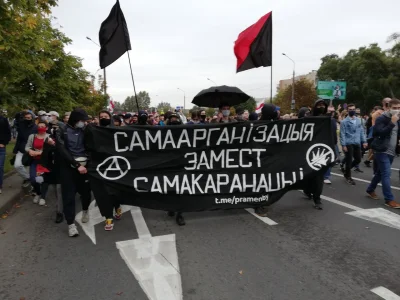 r.....v - Anarchistyczny blok na marszu antyrządowym w Mińsku w zeszły dwudzionek.
S...