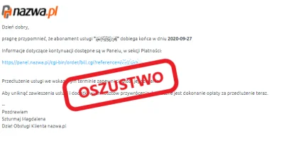 nazwapl - UWAGA! Ostrzegamy przed fałszywymi wiadomościami e-mail rozsyłanymi w celu ...