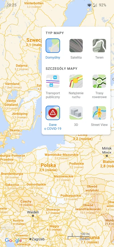 simsakPL - W #mapygoogle #googlemaps #google można podejrzeć sobie liczbę zachorowań ...