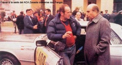 Mothman- - Sobiesław Zasada i Juan Manuel Fangio na starcie Vuelta a la America del S...
