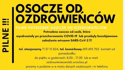galaretkaa33 - Może mamy tu kogoś takiego? :)
#koronawirus #wroclaw #krwiodawstwo