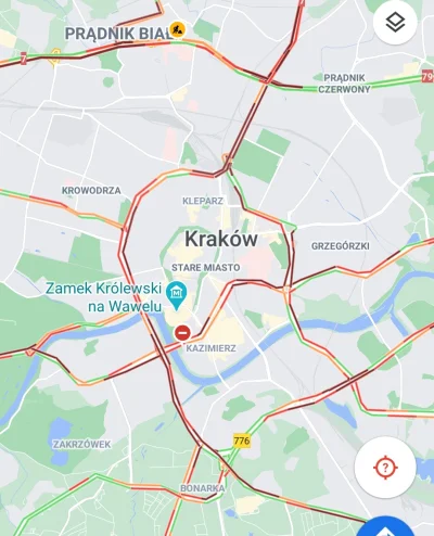 frisorovicz - Co się dzieje #krakow bo wszystkie drogi w miescie na czerwono, czyżby ...