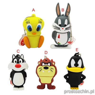 Prostozchin - >> Pendrive z postaciami z Looney Tunes << od 9 do 16 zł.

Przykładow...