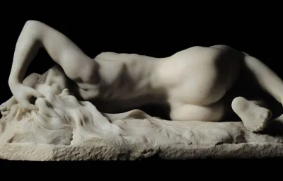 koralowiecc - Jacques Loysel (1865-1925) La grande nevrose, rzeźba w białym marmurze....