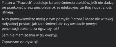 O.....k - Typowe pytanko na Ockhamawce. Na szczęście ton komentarzy raczej krytyczny....