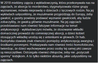 Mlody_GPW - O czym Pani Profesor mówiła na zajęciach. Fragment postu jednej ze studen...