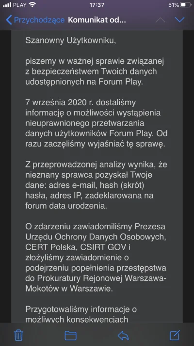 JimekMMA - Halo, co to ma byc @play_polska 
7 września wyciekły dane a ja dowiaduje ...
