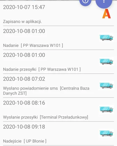 Aurok02 - #zabka #tracking #pocztapolska @AliPaczka 
Jaka jest szansa, że będzie to d...