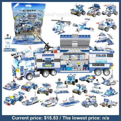 n____S - 762Pcs City Police Robot Aircraft Car Building Blocks - Aliexpress 
Cena: $...