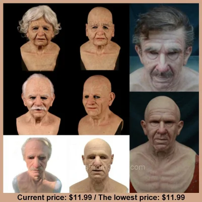 n____S - Rubber Old Man Woman Mask - Banggood 
Cena: $11.99 (45,29 zł) / Najniższa c...