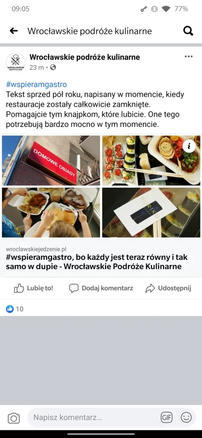 witam12 - Knajpka która lubię w odpowiedzi na wsparcie w trakcie lockdownu podwyższył...