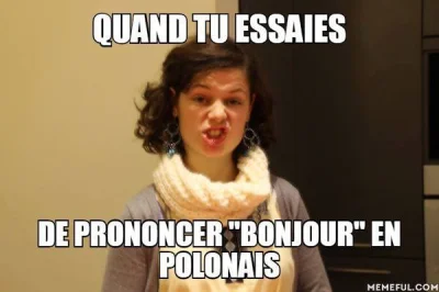 NadiaFrance - Napis na tym francuskim memie mówi Gdy próbujesz powiedzieć "cześć" po ...