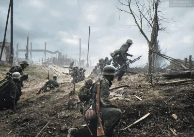 myrmekochoria - Niemieccy żołnierze na przedmieściach Stalingradu, wrzesień 1942. 

...