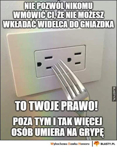 Qki74 - Bandyta bo naraża innych na zarażenie. Co tu jest niejasne? Aha! Bo mam prawo...