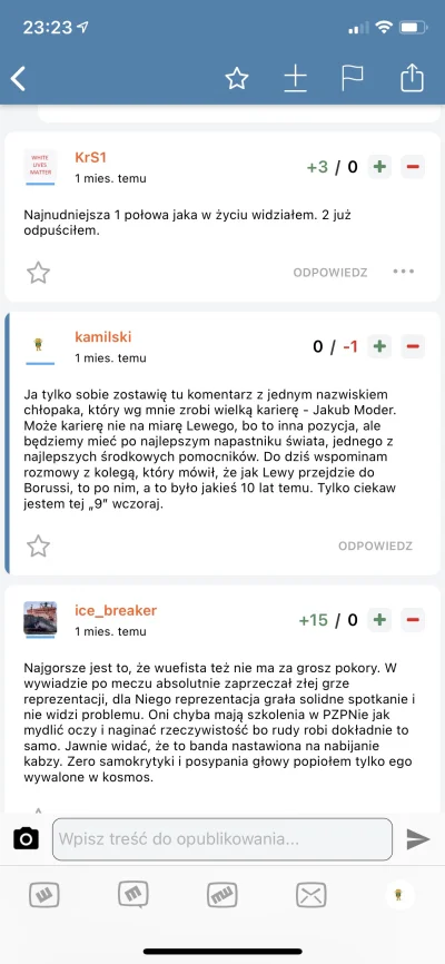 kamilski - Miesiąc temu za to samo dostałem minus.. teraz eksperci po meczu z mocnym ...