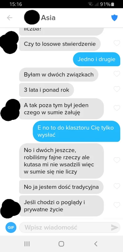 B.....W - @GrimmjowJeagerjack: No w sumie tak. Do klasztoru ją tylko wysłać.