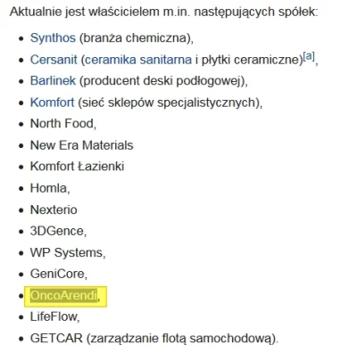 tombeczka - @Morfeuszkrulstulejarzy: A wiedziałeś, że Sołowow kontroluje spółkę OncoA...