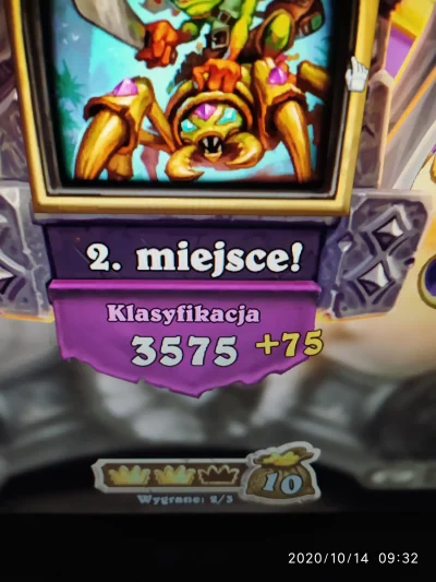 volver021 - #hearthstone ile udało się Wam zebrać punktów? Ja gram casualowo 3-4 gier...