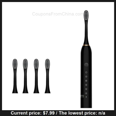 n____S - Electric Sonic Toothbrush with 4 Heads - Gearbest 
Cena: $7.99 (31,08 zł)
...