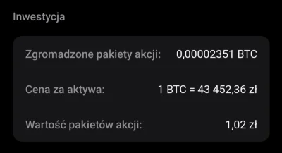 K.....m - Dzień 21 - i tak można żyć uhuhuhuhu ( ͡º ͜ʖ͡º)

Wartość moich BTC przy zak...