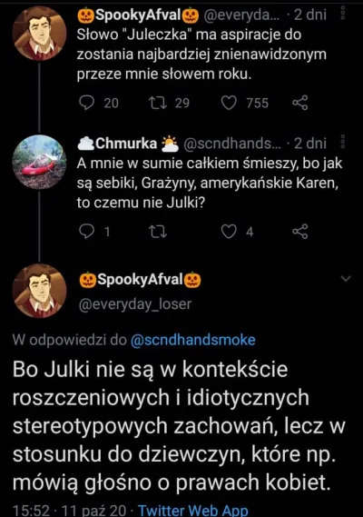 p.....y - Julki nie są roszczeniowe
#p0lka 
#bekaztwitterowychjulek #4konserwy #bek...