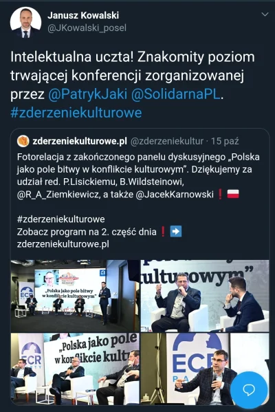 Dambibi - @Nox_: Wiesz że to spotkanie bandy debili, jeśli Janusz Kowalski nazywa je ...