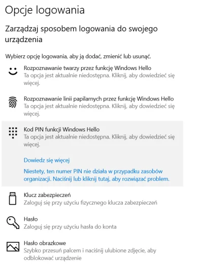 Hektar4 - Mirki, mam problem z Windows Hello. Jakiś czas temu bawiłem się zmianami ha...