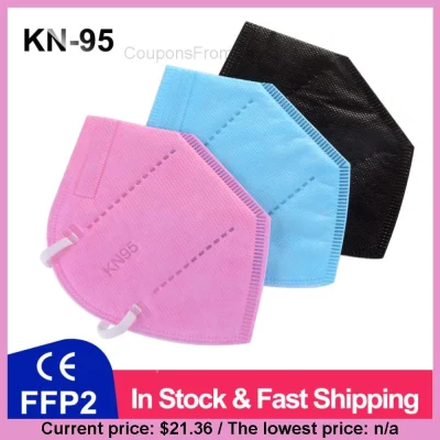 n____S - 100 pcs. KN95 Face Masks Pink/Black/White/Blue - Aliexpress 
Cena: $21.36 (...